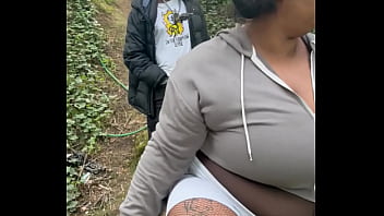 Sexy bbw getting fucked on top of a train tunnel